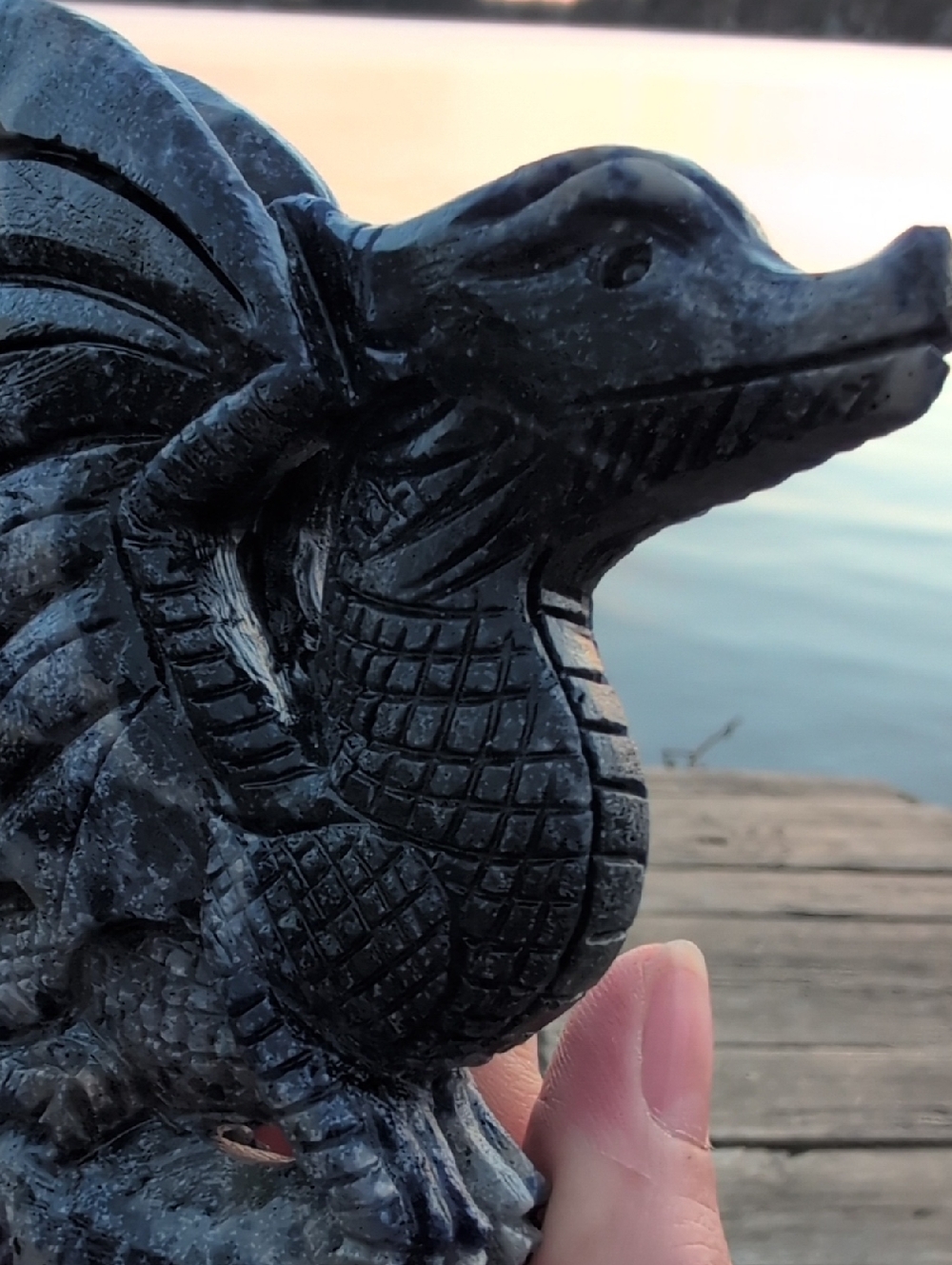 Beautiful Blue Dragon Carving - Sodalite Crystal Stone - Picture 6 of 6